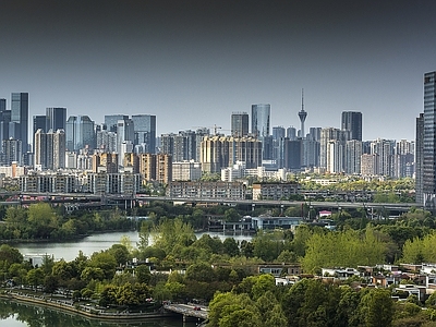 现代城市背景