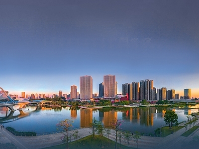 现代城市背景