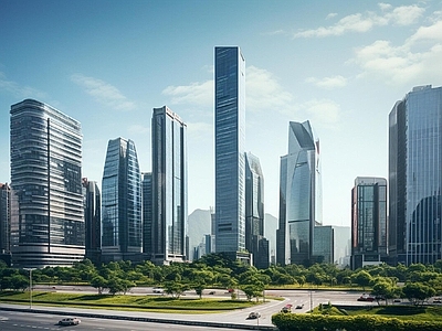 现代城市背景