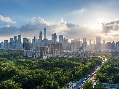 现代城市背景