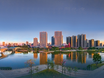 现代城市背景