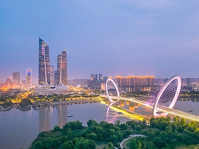 现代城市背景