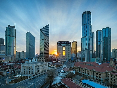 现代城市背景