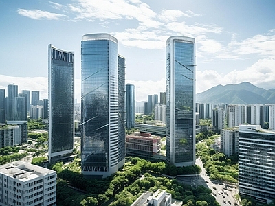 现代城市背景