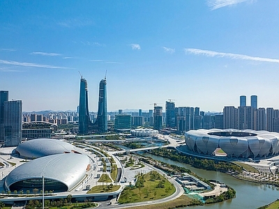 现代城市背景