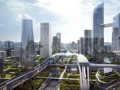 现代城市背景