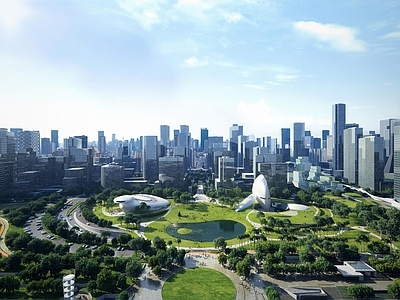 现代城市背景