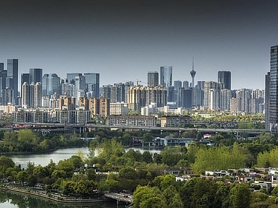 现代城市背景