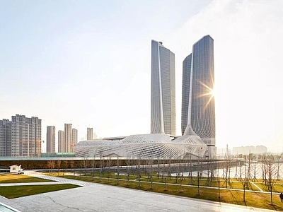现代城市背景