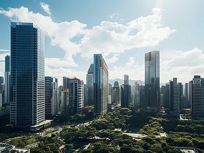 现代城市背景