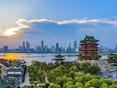 现代城市背景