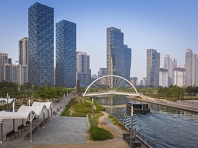 现代城市背景
