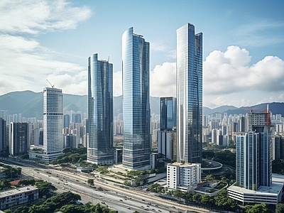 现代城市背景