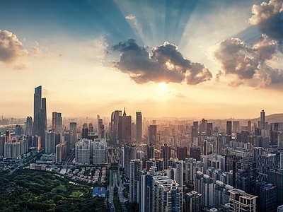 现代城市背景