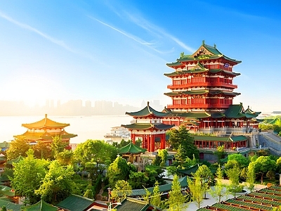 现代城市背景