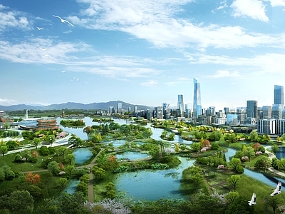 现代城市背景