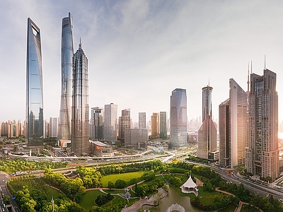 现代城市背景