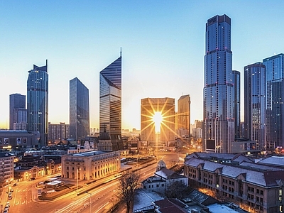 现代城市背景