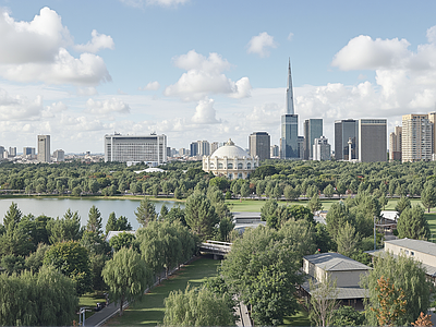现代城市背景