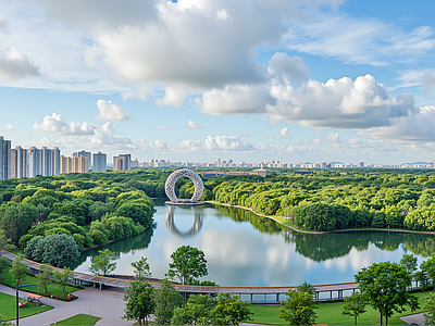 现代城市背景