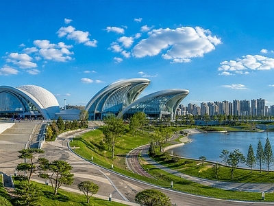 现代城市背景