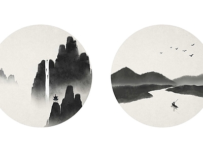 中式山水画