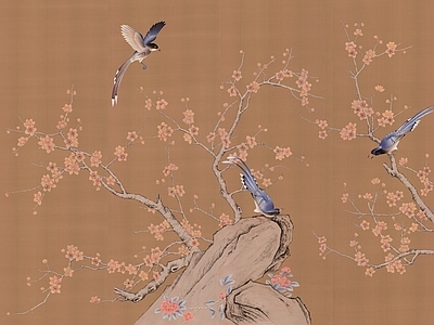 新中式花鸟壁纸
