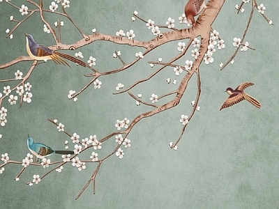 新中式花鸟壁纸