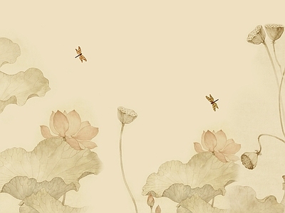 新中式植物壁纸