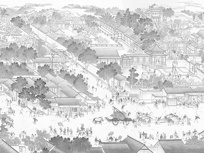 新中式街道外景