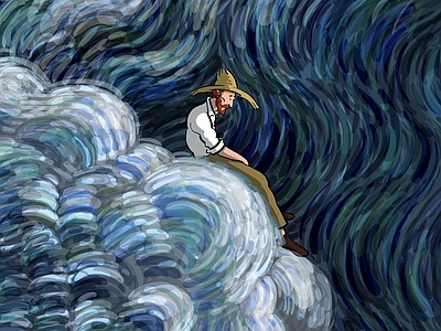 现代其他挂画 梵高风挂画 梵高