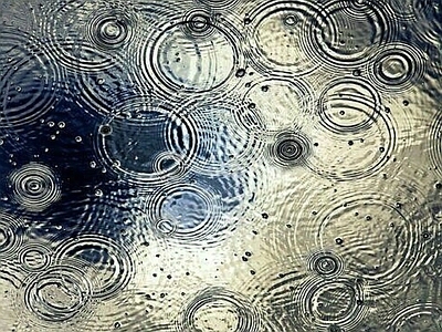 自然地面 雨水涟漪水面肌理 雨滴水纹水面效果 雨落水圈水波纹理 涟漪水纹水面质感