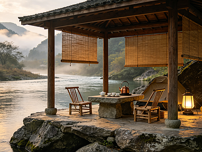户外HDR 户外茶室