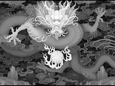 其他黑白凹凸 精雕图雕刻图 龙纹