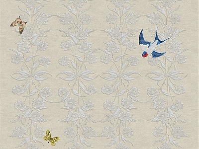 现代其他地毯 浮雕花卉藤蔓地毯
