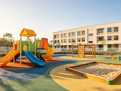 户外HDR 幼儿园游乐场