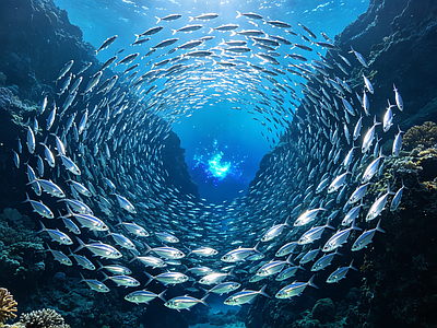 户外HDR 海洋世界 海洋 深海 鱼群