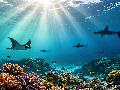 户外HDR 海底 海洋 海洋动物 深海 珊瑚