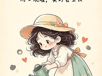 其他挂画 治愈系人物