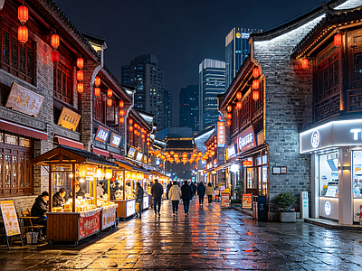 户外HDR 步行街