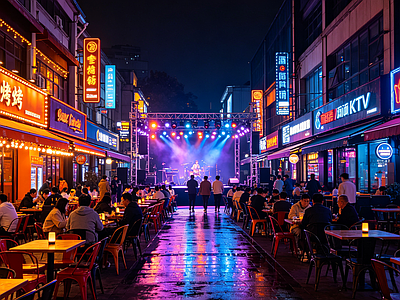 户外HDR 步行街