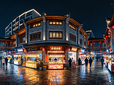 户外HDR 步行街