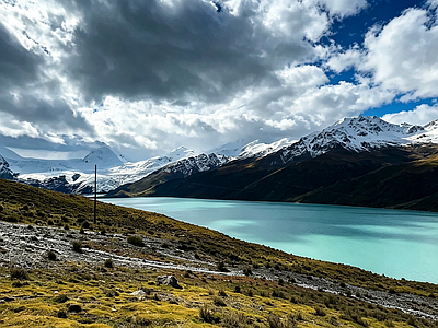 户外HDR 雪山 山水 河流