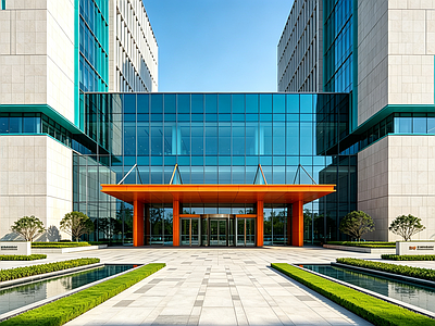 户外HDR 现代办公空间