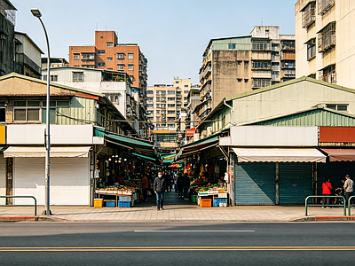城市HDR 街道 菜市场 老街