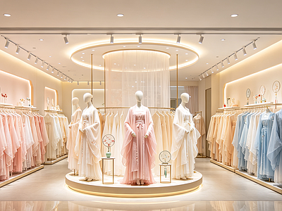 室内HDR 商铺 服装店 汉服店