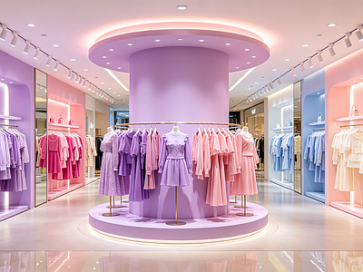 室内HDR 服装店 多巴胺服装店
