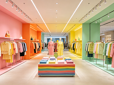 室内HDR 服装店 多巴胺服装店
