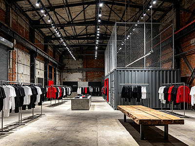 室内HDR 服装店 仓库 商铺