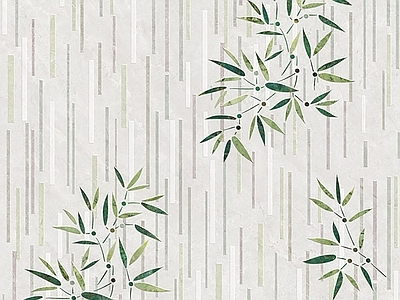 法式拼花砖 柔光艺术造型地砖 禅意清雅竹纹岩板 柔光东方艺术地砖 茶室玄关拼花岩板